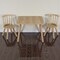 Wooden Kids Table and Chairs Set 3-Piece with Pine Wood Construction